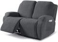 VANSOFY Oversized Stretch Recliner Loveseat Cover, Charcoal Gray, 2 Seater