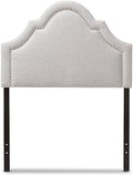 Baxton Studio Rita Modern and Contemporary Greyish Beige Fabric Upholstered Twin Size Headboard