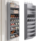 Mefirt XL Clear Over the Door Shoe Organizer for Closet Fit 25 Pairs