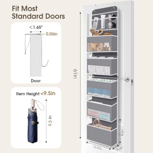 1Pack Over The Door Organizer Large Capacity Hanging Storage Room Organizer