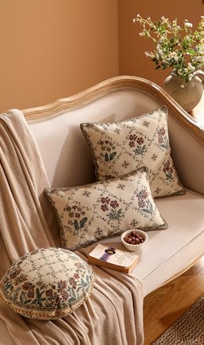 patdrea Designer French Vintage Throw Pillow Cover,12"x20"