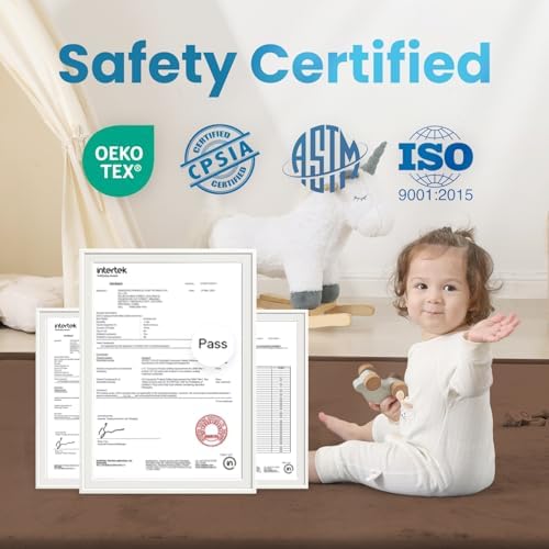 1.3" Thick Baby Play Mat for Floor,79x158 Large Memory Foam Tummy Time Mat