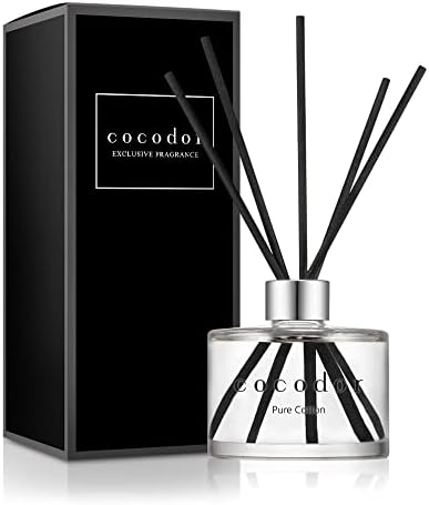 COCODOR Signature Reed Diffuser Set/Pure Cotton / 6.7oz /1 Pack/Home Fragrance Diffuser, Oil Scent Diffuser for Bathroom Shelf Decor