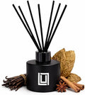 Lulu Candles | Reed Diffuser Set | Tobacco, Spice & Vanilla | 6 Reed Sticks | Scent Diffuser for Bedroom Bathroom Living Room & Office (4.2 FL Oz.)