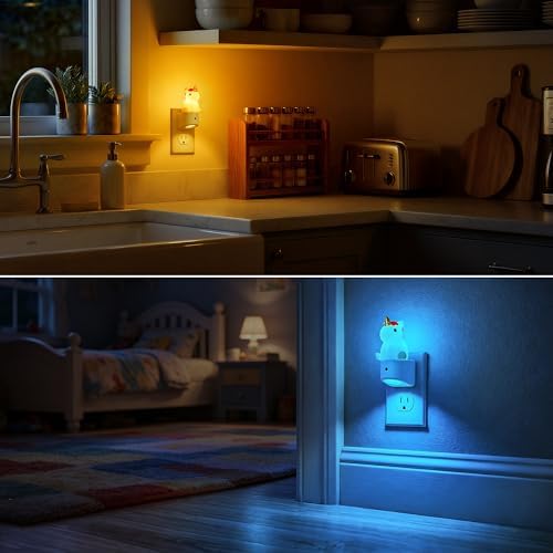 DORESshop Night Light for Kids,3D Cute Kids Night Light with Light Sensor