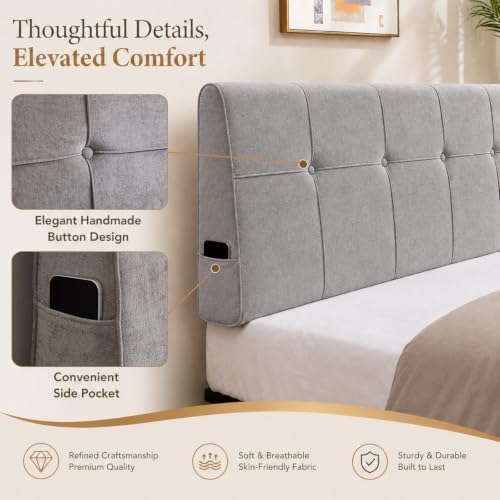 King Headboard with Adjustable Height