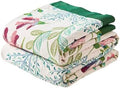 XIBLC Boho Throw Blanket for Bed, 100% Cotton Soft Rustic Quilt Fall Blanket, 80" 90" Floral Printed Farmhouse Decor Bed Blankets, All Season Rustic Reversible Bohemian Throw Quilt