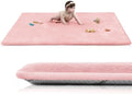 Huloo Sleep Baby Play Mat for Floor,Extra Large 71"×79" Playpen Mat for Toddler,Infant,Kids,1.3" Thick Elasti Foam Non-Slip Nursery Rug,Water Repellent Soft Padded Activity Mats for(Pink)