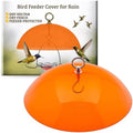 Birds Choice Bird Feeder Dome with Hanger | 10.5in Rain Guard Cover, Orange