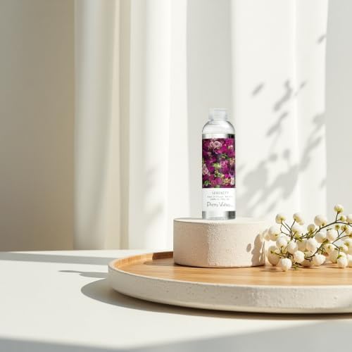Reed Diffuser Refill Serenity 6.76oz (200ml), Long-Lasting Floral Essential Oil, Home Fragrance for Bedroom, Bathroom Home Decor