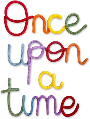 Once Upon A Time Sign Nursery Wall Decor Reading Knitted Wire Word Sign