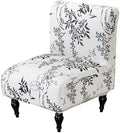 Eco-Ancheng Armless Chair Slipcover Removable Armless Accent Chairs Covers Washable Armless Slipper Chair Slipcover Printed Armless Chair Furniture Protector Covers for Living Dining Room Hotel