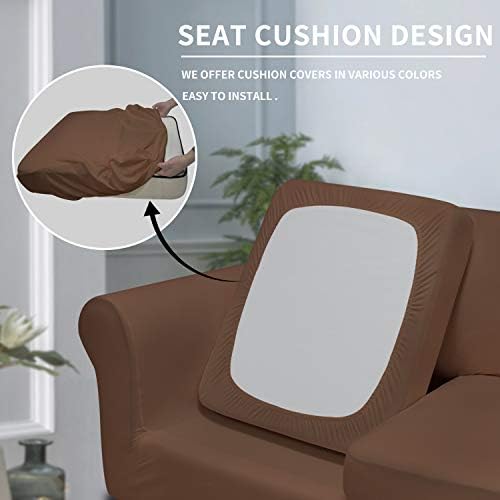 Easy-Going 3 Pieces Stretch Loveseat Couch Cover for 2 Cushion Washable