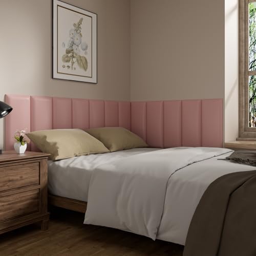 Headboards Wall Panel for Twin, Self-Adhesive 3D Wall Panels, Upholstered Wall Panel for Bedroom/Living Room (6 Pieces 9.84 in x 23.6 in)