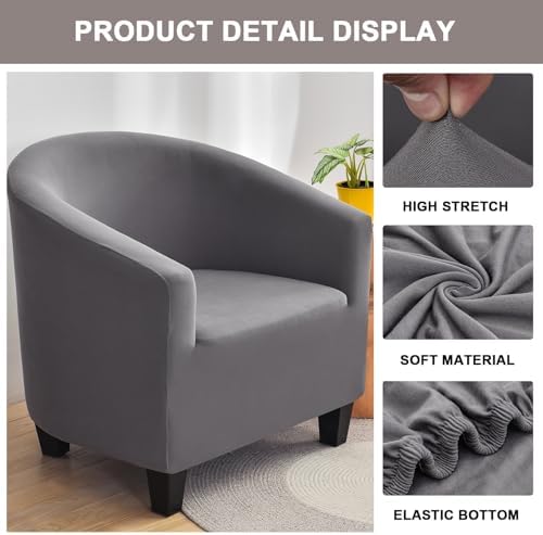 Eco-Ancheng Club Chair Slipcover Tub Chair Cover Stretch Armchair Covers