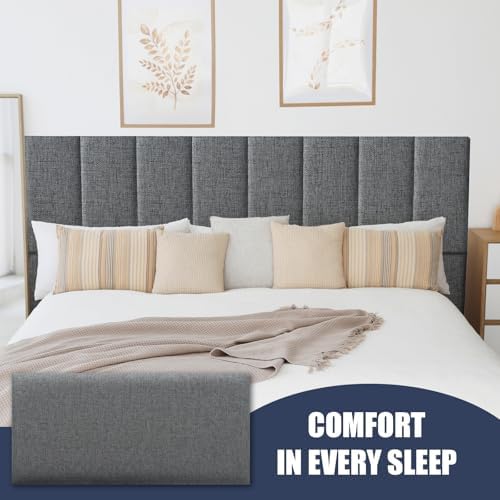 Linen Peel and Stick Headboard, Soundproof Anti-Collision Wall Panel