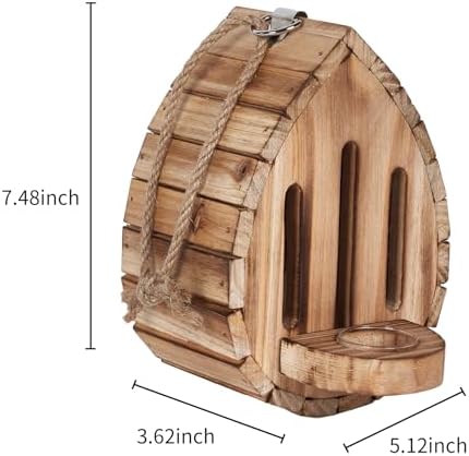 Butterfly House Butterfly Habitat Garden - Wooden Butterfies Houses with Feeder Hanging Garden Decoration Natural Nesting Box for Butterflies Bugs Moths & Lacewings