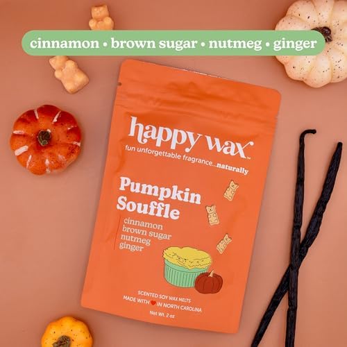 Happy Wax Fall Scented Soy Wax Melts 6oz Variety Pack - Cozy Pumpkin Mix