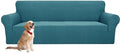 YEMYHOM Couch Cover Latest Jacquard Design High Stretch Extra Large Sofa Covers Pet Dog Cat Proof Oversized Slipcover Non Slip Magic Elastic Furniture Protector (XL Sofa, Teal)