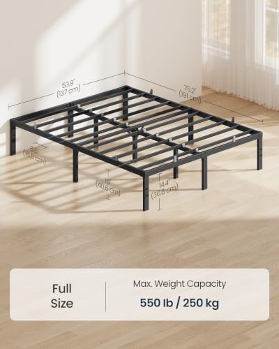 SONGMICS HOME Queen Metal Bed Frame, Under-Bed Storage, Load 1,100 lb
