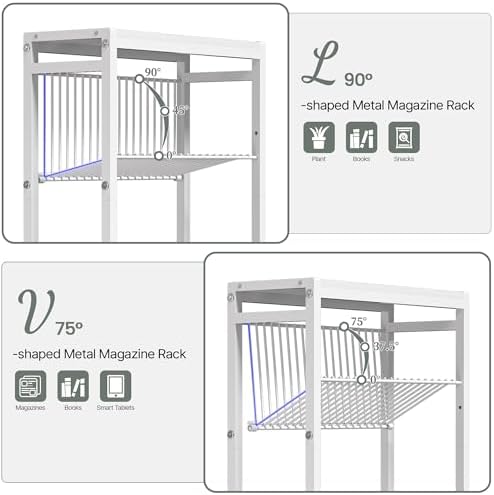 Narrow Side Table Set of 2, 3-Tier End Table, Small Nightstand