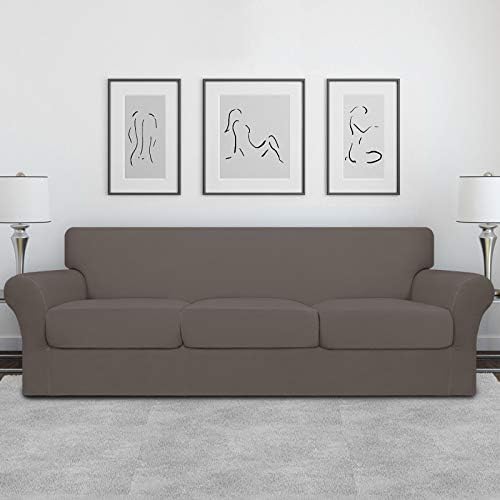 Easy-Going 4 Pieces Oversized Stretch Couch Cover for Dogs Washable