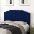 Befurtori Queen Size Headboard Only, Velvet Wall Mount Headboard, Navy Blue