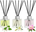 3-Pack Reed Diffuser, Jasmine White Tea/Lily/Peony Scented Oil