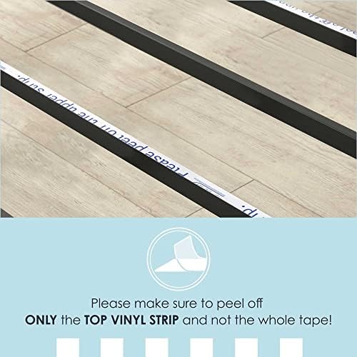 Mellow 1.6 Inch Metal Bunkie Board Mattress Support for Bed Frames, Box Spring or Bed Slat Replacement, Easy Assembly, Twin, Black