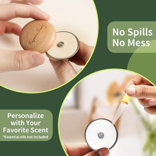 Car Air Freshener Vent Clip, Wooden Car Fragrance (Beech)