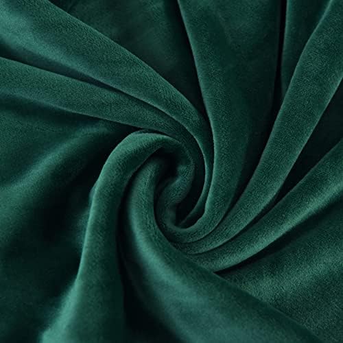 Stretch Chair Covers Banquet Armchair Slipcovers Luxury Velvet Armchair Sofa Covers Chair Slipcover Anti-Slip Furniture Protector for Living Room Friendly for Kids Pets (Dark Green)