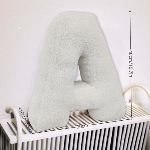 Letter Plush Pillow, Letter Hugging Throw Pillows, Decorative Initial Letter Shaped Throw Pillows for Bed Couch, Letter Pillows English Alphabet A to Z for Sofa Bedroom Living Room Decor (T)