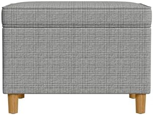 Spatial Order 24" Dinah Collection Storage Ottoman - Sage Mini Grid Pattern
