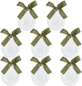 INFUNLY 8 Pcs Scented Plaster Hanging Ornaments, White Rose Embossed Aroma Pendants, 4 Assorted Fragrances, Non-Electric Car Home Office Decor Gift, 2.6x3x0.3 in