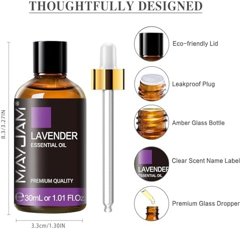 MAYJAM Lavender Essential Oil for Diffuser Soap Candle Making, 1.01fl.oz