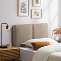 Modway Lindee Twin Size Upholstered Headboard with Slate Boucle Fabric - Pillow Style Headboard for Kid's Room or College Dorm - Fabric Twin Headboard with Adjustable Mounting Positions