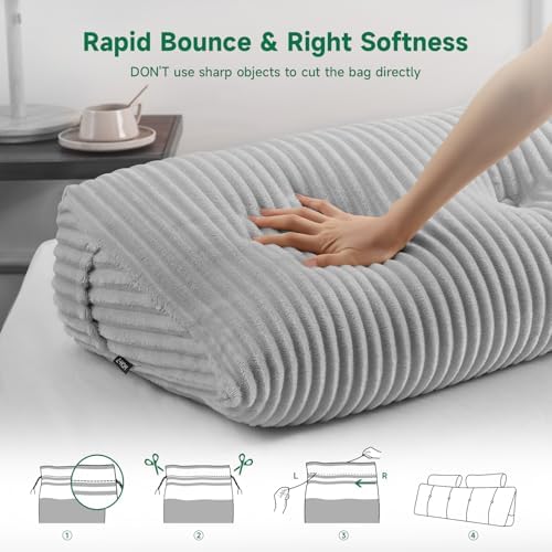 Z-hom Headboard Pillow, Wedge Backrest Cushion, Twin Size,ONE Roll Pillow