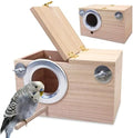 PINVNBY Parakeet Nesting Box Bird House for Cage Wood Mating Breeding Box