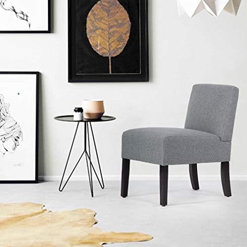 BestMassage | Armless Chair | Grey | Pack of 1 | Hard Wood Accent Chair