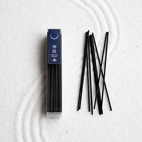 Asayu Japan Zen Incense Set, Zen Garden and Chrysanthemum, Low Smoke, 40g