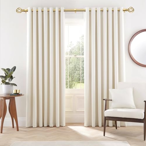 KAMANINA Gold Finials for 1 or 7/8 in Curtain Rods, Twisted Cage Design