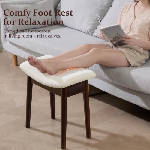 Royal Windsor Vanity Stool, 18" H Makeup Chair,Small Ottoman Stool