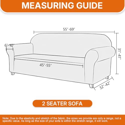 XINEAGE Stretch 2 Seater Slipcover, Non-Slip Pet Couch Cover,Navy Blue