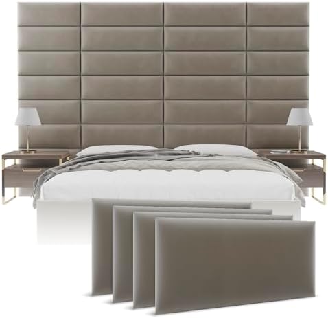 Vänt Wall Mounted Headboard Panels, King/Twin, Velvet Sand Storm