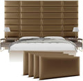 Vänt Wall Mounted Headboard Panels, Queen/Full, Metallic Gold