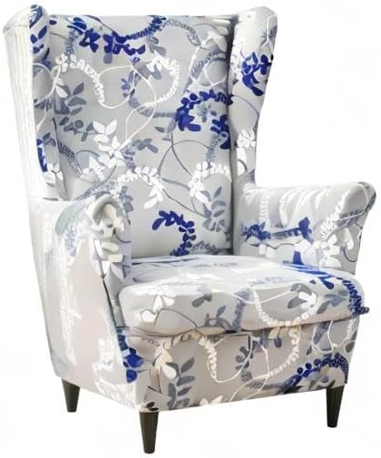 HZDHCLH Wingback Chair Slipcovers 2 Piece,Stretch Spandex Wing Chair Covers for Living Room Armchair,Washalbe Sofa Slipovers