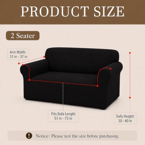 Sofa Cover Stretch Soft Washable with Non-Slip Foam Elastic Bottom