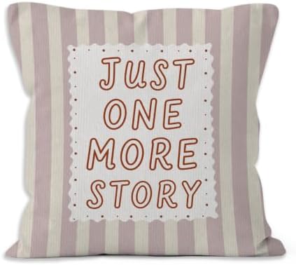 Retro Pink Striped Girl Nursery Reading Throw Pillow Cover 18x18
