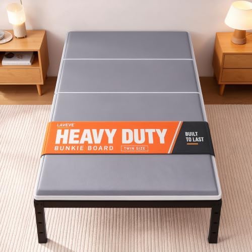LAVEVE Heavy Duty Bunkie Board Twin Size 38'' x 75'', Anti-Slip Bed Slat