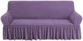 NICEEC Sofa Covers Purple Couch Cover Stretch Sofa Slipcovers with Skirt